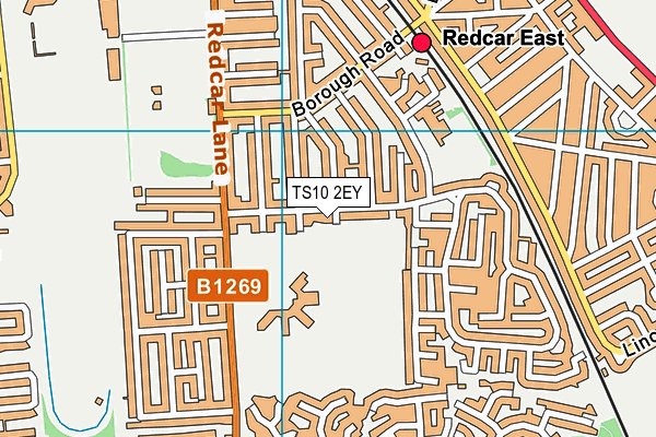 TS10 2EY map - OS VectorMap District (Ordnance Survey)