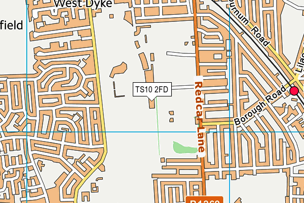 TS10 2FD map - OS VectorMap District (Ordnance Survey)
