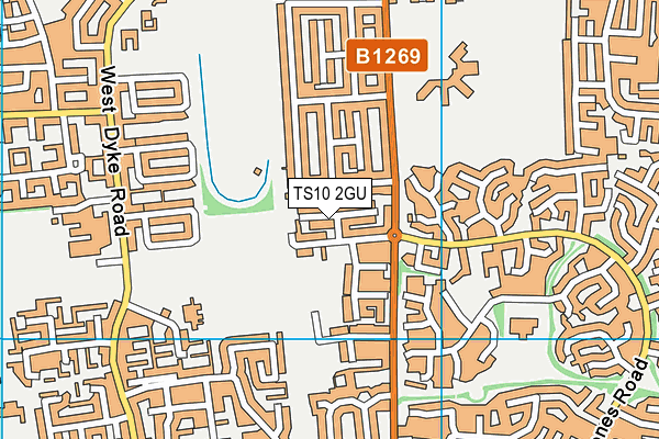 TS10 2GU map - OS VectorMap District (Ordnance Survey)