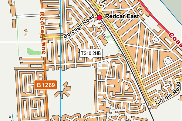 TS10 2HB map - OS VectorMap District (Ordnance Survey)