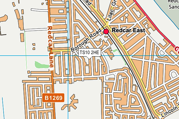 TS10 2HE map - OS VectorMap District (Ordnance Survey)