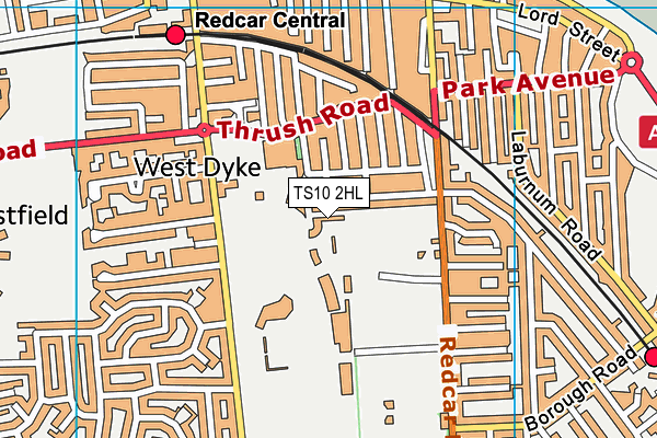 TS10 2HL map - OS VectorMap District (Ordnance Survey)