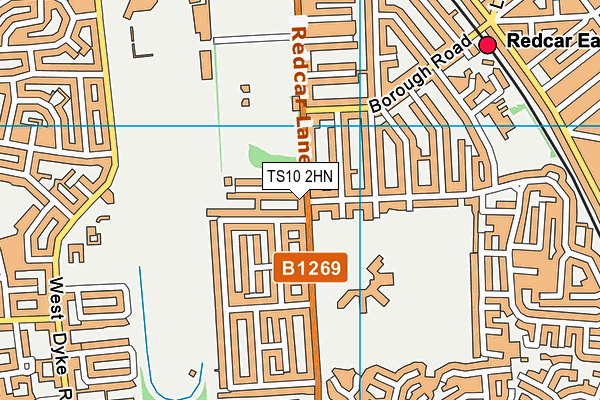 Rye Hills Academy map (TS10 2HN) - OS VectorMap District (Ordnance Survey)