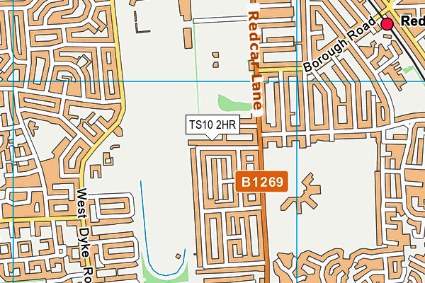 TS10 2HR map - OS VectorMap District (Ordnance Survey)