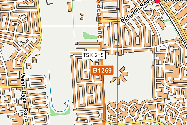 TS10 2HS map - OS VectorMap District (Ordnance Survey)