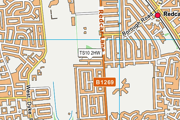 TS10 2HW map - OS VectorMap District (Ordnance Survey)