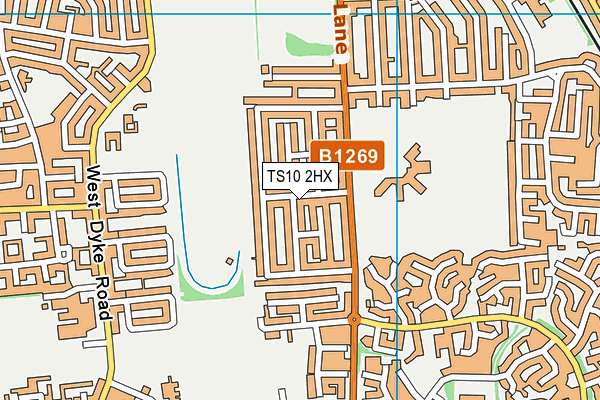 TS10 2HX map - OS VectorMap District (Ordnance Survey)