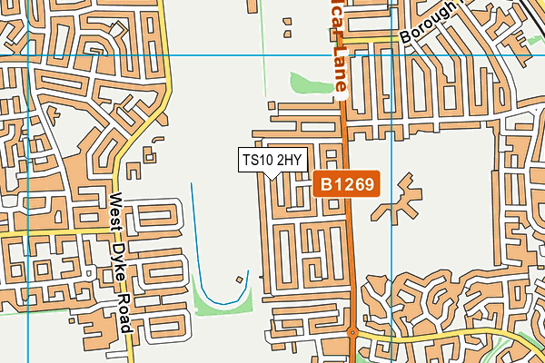 TS10 2HY map - OS VectorMap District (Ordnance Survey)