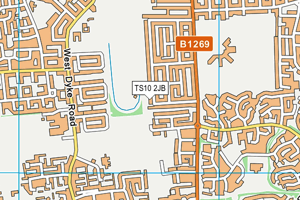 TS10 2JB map - OS VectorMap District (Ordnance Survey)