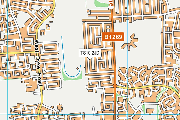 TS10 2JD map - OS VectorMap District (Ordnance Survey)