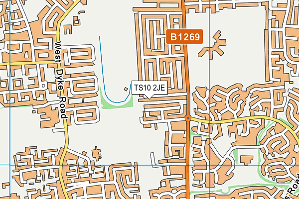 TS10 2JE map - OS VectorMap District (Ordnance Survey)