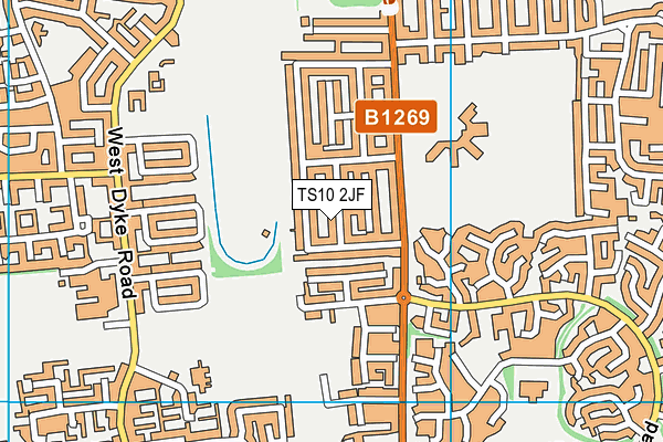 TS10 2JF map - OS VectorMap District (Ordnance Survey)