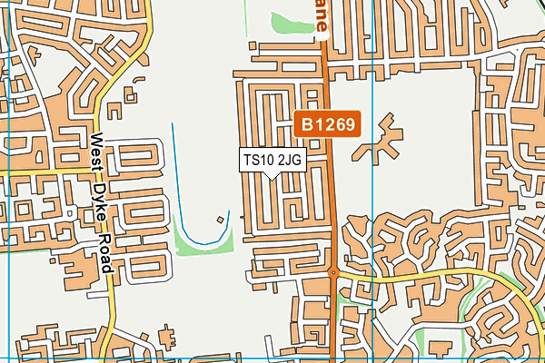 TS10 2JG map - OS VectorMap District (Ordnance Survey)