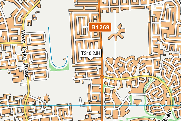 TS10 2JH map - OS VectorMap District (Ordnance Survey)