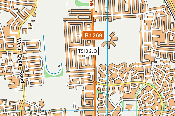 TS10 2JQ map - OS VectorMap District (Ordnance Survey)
