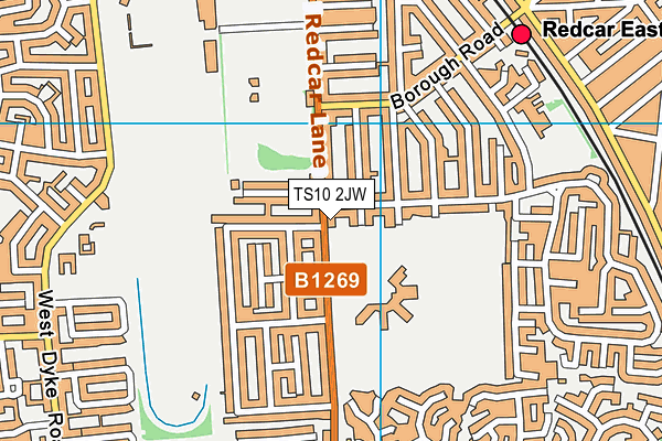TS10 2JW map - OS VectorMap District (Ordnance Survey)