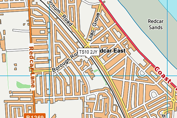 TS10 2JY map - OS VectorMap District (Ordnance Survey)