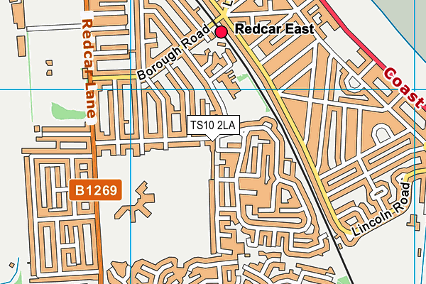 TS10 2LA map - OS VectorMap District (Ordnance Survey)