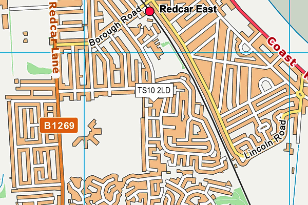 TS10 2LD map - OS VectorMap District (Ordnance Survey)
