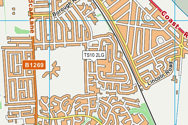 TS10 2LG map - OS VectorMap District (Ordnance Survey)