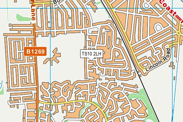 TS10 2LH map - OS VectorMap District (Ordnance Survey)