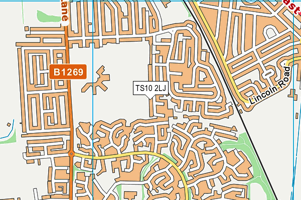 TS10 2LJ map - OS VectorMap District (Ordnance Survey)