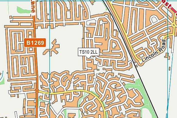 TS10 2LL map - OS VectorMap District (Ordnance Survey)