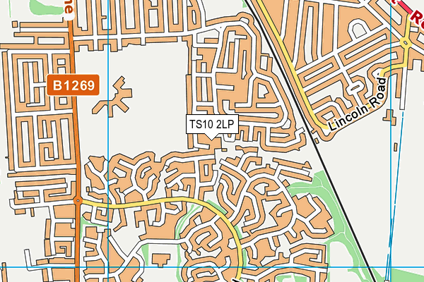 TS10 2LP map - OS VectorMap District (Ordnance Survey)