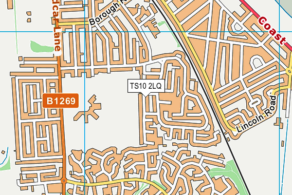 TS10 2LQ map - OS VectorMap District (Ordnance Survey)