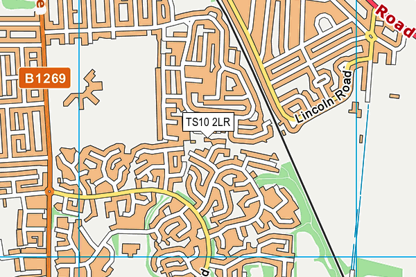 TS10 2LR map - OS VectorMap District (Ordnance Survey)