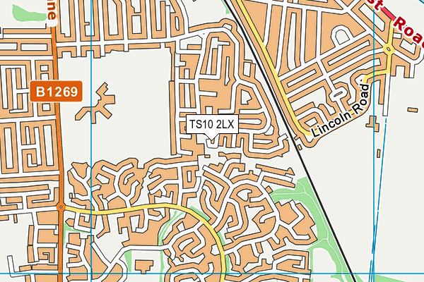 TS10 2LX map - OS VectorMap District (Ordnance Survey)