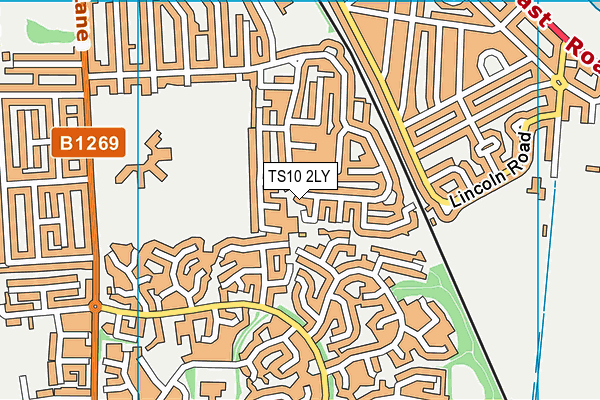 TS10 2LY map - OS VectorMap District (Ordnance Survey)