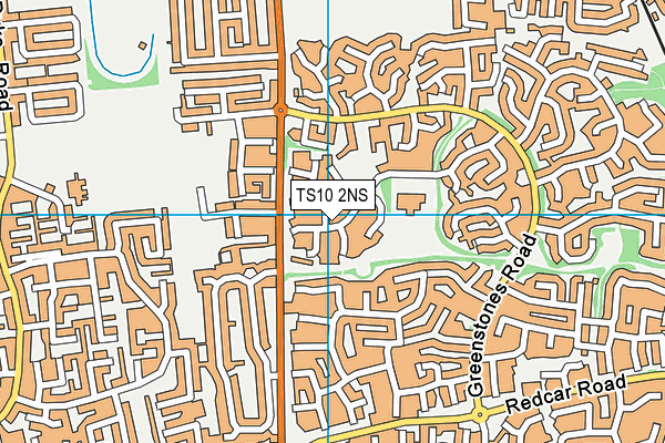 TS10 2NS map - OS VectorMap District (Ordnance Survey)
