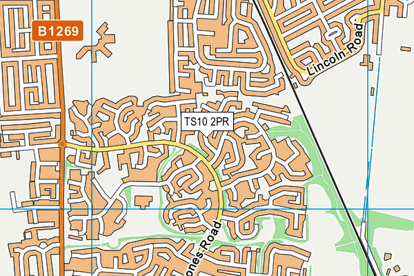 TS10 2PR map - OS VectorMap District (Ordnance Survey)