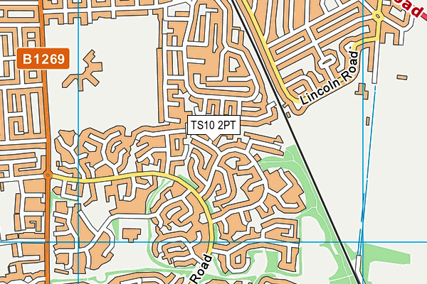 TS10 2PT map - OS VectorMap District (Ordnance Survey)