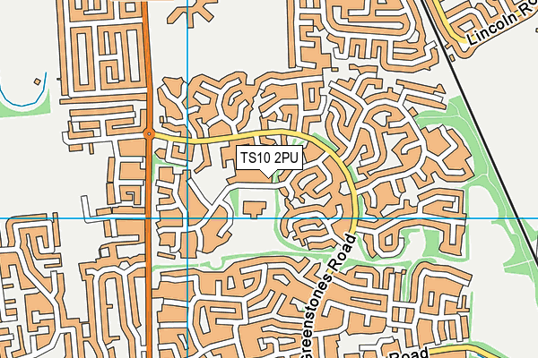Wheatlands Primary School map (TS10 2PU) - OS VectorMap District (Ordnance Survey)