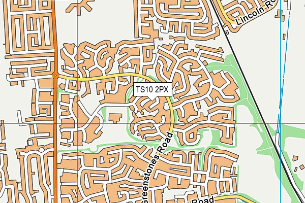 TS10 2PX map - OS VectorMap District (Ordnance Survey)