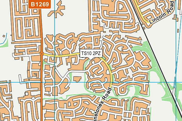 TS10 2PZ map - OS VectorMap District (Ordnance Survey)