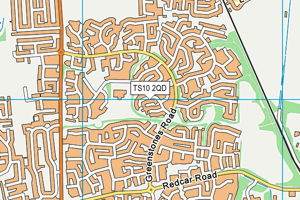 TS10 2QD map - OS VectorMap District (Ordnance Survey)