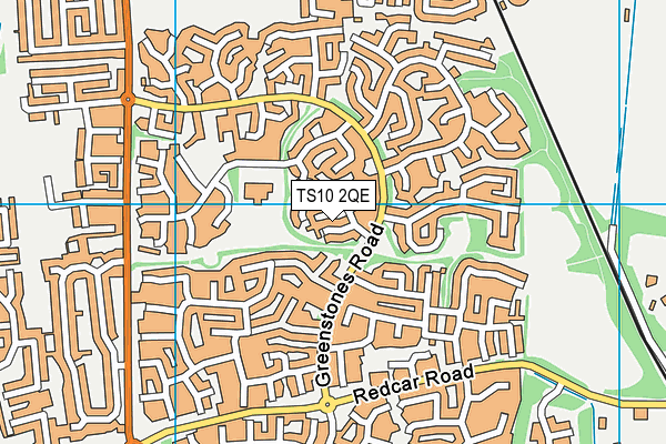 TS10 2QE map - OS VectorMap District (Ordnance Survey)