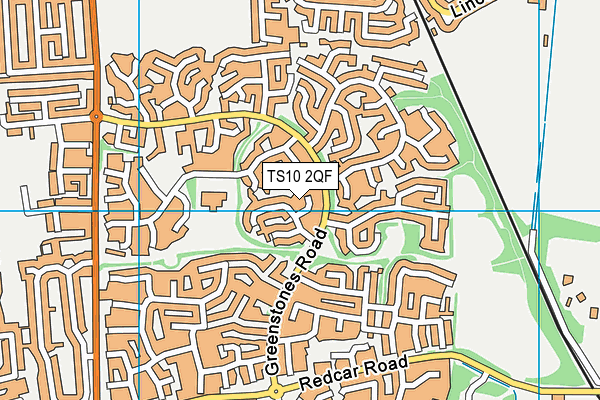 TS10 2QF map - OS VectorMap District (Ordnance Survey)