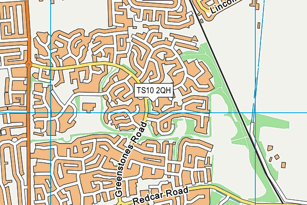 TS10 2QH map - OS VectorMap District (Ordnance Survey)
