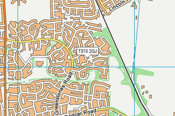 TS10 2QJ map - OS VectorMap District (Ordnance Survey)