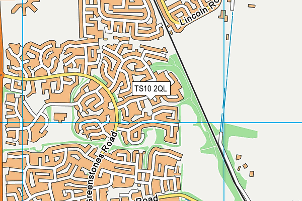 TS10 2QL map - OS VectorMap District (Ordnance Survey)