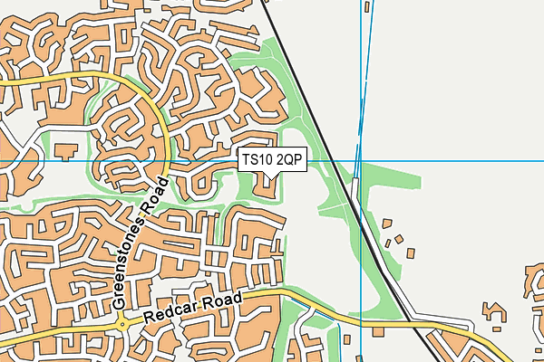 TS10 2QP map - OS VectorMap District (Ordnance Survey)