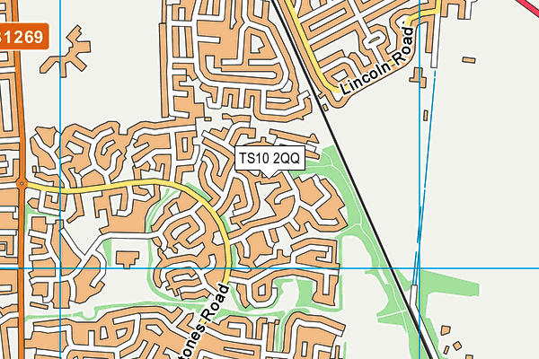 TS10 2QQ map - OS VectorMap District (Ordnance Survey)