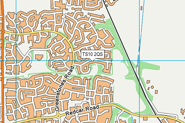 TS10 2QS map - OS VectorMap District (Ordnance Survey)