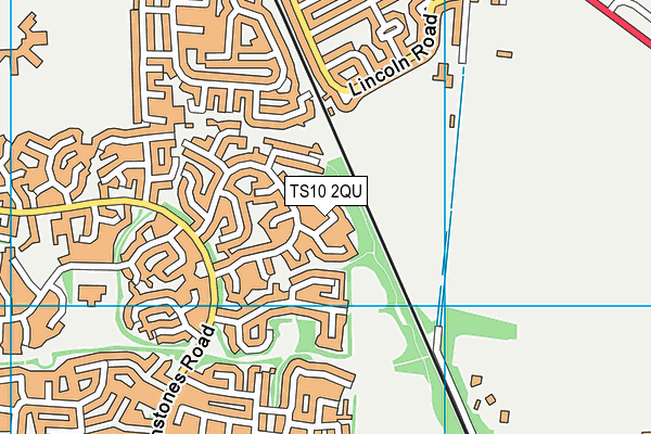 TS10 2QU map - OS VectorMap District (Ordnance Survey)