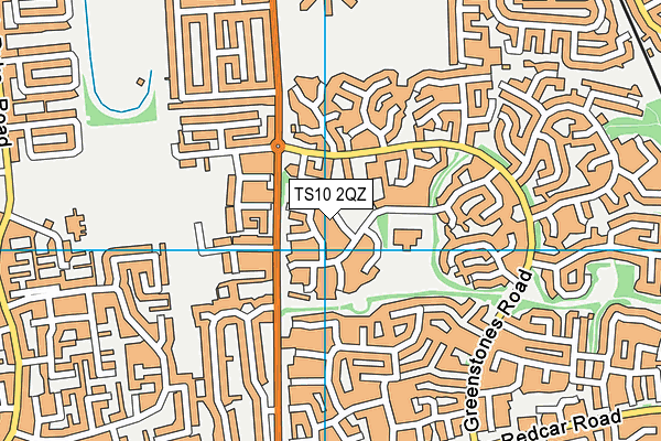 TS10 2QZ map - OS VectorMap District (Ordnance Survey)