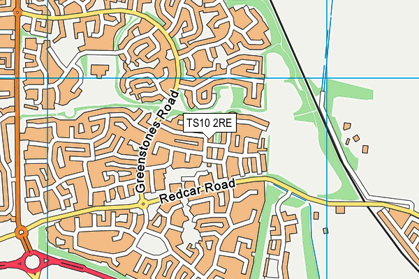 TS10 2RE map - OS VectorMap District (Ordnance Survey)